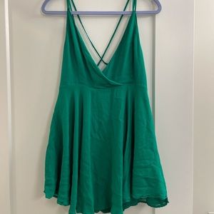 Short green sundress, size medium